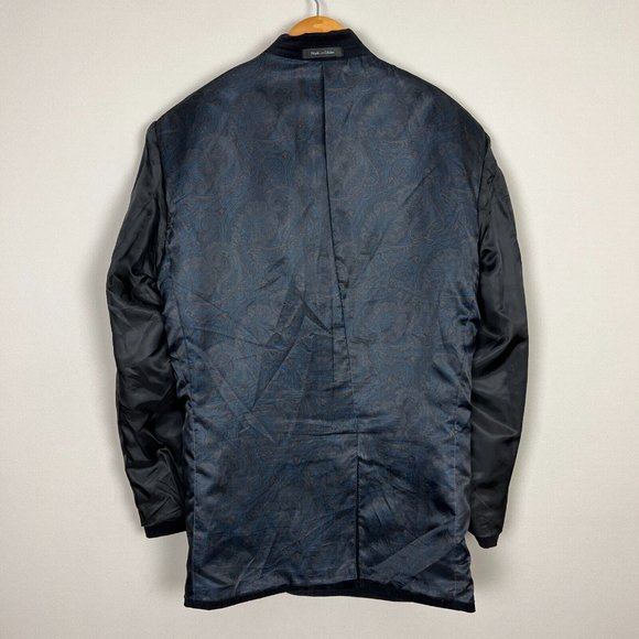 Chaps Sport Coat Blazer Jacket Mens 42R Navy Blue Corduroy Two Button Business - Picture 11 of 11